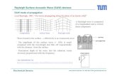 Rayleigh Surface Acoustic Wave (SAW) devices devices from internet... · Rayleigh Surface Acoustic Wave (SAW) devices SAW mode of propagation · A Rayleighwave is composed of a longitudinal