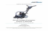 RX-20 Rotary Extractor Owner’s Manual · 2019. 11. 22. · RX-20 Rotary Extractor Owner’s Manual Models 700-041-006 and 700-041-007 HydraMaster 11015 47th Avenue West Mukilteo,
