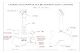 PARTS LAYOUT · 2014. 10. 27. · COPYRIGHT - 2014 - FENDER MUSICAL INSTRUMENTS CORPORATION Page 5 of 5 APR 11, 2014 - Rev. A NECK PICKUP BRIDGE PICKUP CLASSIC PLAYER BAJA 60'S TELECASTER