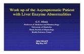 Work up of the Asymptomatic Patient with Liver Enzyme ...Combination of any two liver enzyme and/or function tests are abnormal. Characterizing the Liver Disease. Is the Disease Hepatocellular,