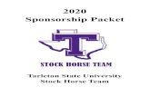 2020 Sponsorship Packet...2020 Please X the desired sponsorship level. Top Texan Sponsor $5,000+ Texan Rider Sponsor $2,500-$4,999 Bleed Purple Sponsor $600-$2,499 Texan Partner …