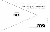 American National Standard for power operated pedestrian doors · 2018. 5. 3. · ANSI A156.10-1979 28 November 1980 ACCEPTANCE NOTICE The above non-Government document was adopted