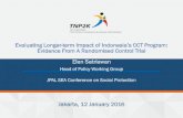 Evaluating Longer-term Impact of Indonesia’s CCT Program: Evidence From A Randomised ... · 2020. 6. 10. · 0.039 (0.044) Post-natal visits (1-40 days)-0.053 (0.054) Completed