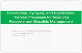 Torrefacation, Pyrolysis, and Gasification-Thermal ...Gasification Pyrolysis process occurs as the carbonaceous particle heats up. Volatiles are released and char is produced Process