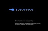 Tri-Star Resources Plctri-starresources.com/wp-content/uploads/2018/06/2013Tri... · 2018. 7. 20. · Antimony’s abundance in the earth’s crust is 0.2 parts per million, making