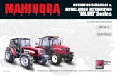 OPERATOR'S MANUAL & INSTALLATION INSTRUCTION ......lubricating oils, lubricants or fuel and spare parts officially approved by Mahindra. - The Mahindra Loaders shall have been used