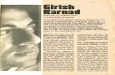 Girlsh Karnad · 2020. 4. 2. · Girlsh Karnad Interview by AHMED RIZVI and NANDAN NILEKANI After Basu Chatterjee's 'Swami', Girish Karnad is much in demand as a 'character actor'