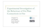 Experimental Investigation of the Behaviour of Fin Platefire-research.group.shef.ac.uk/steelinfire/downloads/Hxyu_07.pdfBearing resistance of beam web: 55.2kN Shear resistance is not
