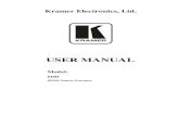 Kramer Electronics, Ltd.k.kramerav.com/downloads/manuals/840h.pdf · 2011. 11. 21. · Model: 840H . HDMI Pattern Generator . Contents i Contents 1 Introduction 1 2 Getting Started