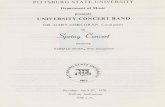 University Concert Band - COnnecting REpositories · 2020. 4. 24. · Cornet/ Trumpet Dan Brown, Pittsburg Chris Buford, Pittsburg Richard Clark, Kansas City *Marilynn Gardner, Cherryvale