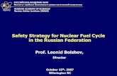 RUSSIAN ACADEMY OF SCIENCES Nuclear Safety Institute (IBRAE) · 2007. 11. 30. · RUSSIAN ACADEMY OF SCIENCES Nuclear Safety Institute (IBRAE) 2 Current state of safety in Russian