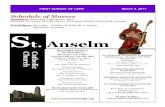 t. Anselm - Red Penguin Churches.info · 2018. 3. 19. · Feb. 25, 2017-Feb. 26, 2017 Weekly Expenses $13,000.00 Plate Offering $ 8,267.00 Faith Direct $ 2,500.00 Total Parish Collection