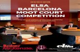 ELSA BARCELONA MOOT COURT COMPETITION...ELSA Moot Court Competitions ELSA occupies a prominent position in the organization of Moot Courts Competitions at national, international and