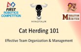 Cat Herding 101 - Middleton Roboticsmiddletonrobotics.com/wp-content/uploads/2018/08/Herding... · 2018. 8. 28. · What is Middleton Robotics •Organized in 2004 as an after school
