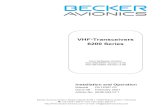 Transceivers 6200 Series - becker-avionics.com...To the extent that Becker Avionics GmbH provide component or system options based upon data or specifications provided by the user,