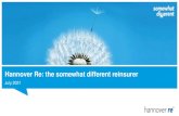 Hannover Re: the somewhat different reinsurer · 2021. 2. 5. · 2 Hannover Re: the somewhat different reinsurer 8 Appendix 95 7 Outlook 92 6 Interim results Q1-3/2020 81 5 Capital