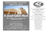 Deacons Deacon Tommy Adams Deacon Denis LaCroix ...2016/04/10  · Sunday, April 17 (4th Sunday of Easter) Acts 13:14, 43-52; Ps 100:1-3, 5; Rv 7:9, 14b-17; Jn 10:27-30 We give thanks