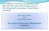 Corruption, Income Inequality and Human Resource ...Rana Ejaz Ali Khan and. Hafiza Maria Naeem. The Islamia University of Bahawalpur PAKISTAN. 1. INTRODUCTION ...