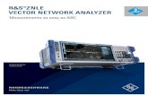 R&S®ZNLE VECTOR NETWORK ANALYZER...Compact vector network analyzer Vector network analyzers such as the R&S®ZNLE charac-terize electronic networks by measuring the magnitude and