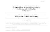Supplier Expectations Manual (SEM), Global Hyster Yale Group · 2020. 10. 7. · Page 1 of 60 DCN 36207 Rev. 7 Effective Date: 7th October 2020 HYG Supplier Expectations Manual Supplier