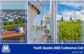 Fourth Quarter 2020 Conference Call · 2/2/2021  · Fourth Quarter 2020 Conference Call February 2, 2021. 2 ... results of operations and cash flows, including, but not limited to,
