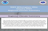 NWS Wilmington, Ohio January 2021 Regional Climate SummaryNWS Wilmington, Ohio January 2021 Regional Climate Summary Regional Climate Summary The month of January started off on a