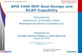 NON-PROPRIETARY APR 1400 RCP Seal Design and ...15 th Pre-application Meeting APR1400 17 th Pre-application Review Meeting NON-PROPRIETARY -A M EC 14002 NP LTR-APR-14-10-NP Westinghouse