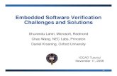 Embedded Software Verification Challenges and Solutions · 2015. 8. 19. · Automatic abstraction refinement! [Kurshan et al. ’93] [Ball, Rajamani ’00] 115 [Clarke et al. ’00]