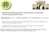 Mechanical performance of wood plastic composites containing … · 2014. 8. 23. · Mechanical performance of wood plastic composites containing decayed wood 1 Nadir Ayrilmis 1,