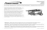 PM0435005 - Electric Generators Direct (Pramac).pdfThank you for selecting a Powermate ® Generator. The Powermate ® generator has been made to supply reliable, portable electrical