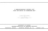A BIBLIOGRAPHIC SPECIES LIST FOR THE BIOTA OF KANEOHE … · 2010. 2. 26. · a bibliographic species list for the biota of kaneohe bay by joleen aldous gordon department of oceanography