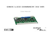 DMX-LED-DIMMER X9 HR · 2021. 2. 10. · DMX-LED-Dimmer X9 HR 3 Data sheet Power supply: 7-24V DC 80mA@12V / 100mA@24V (without connected LED load) LED voltage: 7-24V DC (no AC voltage