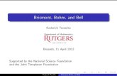 Bricmont, Bohm, and Bell - Department Mathematikbohmmech/BohmHome/files/... · 2013. 3. 4. · Roderich Tumulka Bricmont, Bohm, and Bell. Many worlds Not knowing about Schr odinger’s