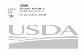 United States Small Grains Department of Agriculture · 2018. 10. 26. · Small Grains 2018 Summary (September 2018) 3 USDA, National Agricultural Statistics Service All wheat production