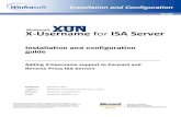 Installation and configuration guide · 2015. 12. 18. · X-Username for ISA Server is a web filter application that integrates with both Standard and Enterprise Editions of ISA Server