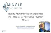Quality Payment Program Explained: The Proposal for Alternative … · 2018. 10. 24. · The Proposal for Alternative Payment Models . Agenda • Overview of the Quality Payment Program