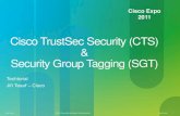 Cisco TrustSec Security (CTS) Security Group Tagging (SGT)Cisco Expo © 2011 Cisco and/or its affiliates. All rights reserved. Cisco Public 1 Cisco Expo 2011 Cisco TrustSec Security