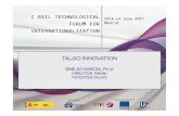 TALGO INNOVATIONTalgo innovation is understood as a process, with indicators. - Innovation is focused on customers. - It's open innovation,working with OPI´s, Operator, Infrastructure