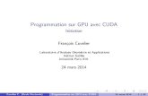 Programmation sur GPU avec CUDA - Initiationcuvelier/docs/Informat...Cuvelier F. (Ecole Doctorale) Programmation sur GPU avec CUDA 24 mars 2014 8 / 37 Thèse de N. Belaribi (2012)