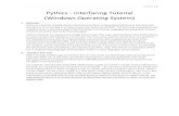 Pythics - Interfacing to Lab Instruments Tutorial · Page%|1" Pythics-%Interfacing%Tutorial% (WindowsOperatingSystem)% 1. Overview" Pythics%isatoolforcreatingsimpleinteractiveinterfacestolaboratoryinstrumentsandnumerical