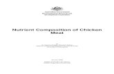 Nutrient Composition of Chicken Meat - AgriFutures Australia · Nutrient Composition of Chicken Meat by Dr Yasmine Probst, Research Fellow National Centre of Excellence in Functional