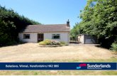 Balaclava, Winnal, Herefordshire HR2 9BS · 2018. 8. 17. · Balaclava, Winnal, shire HR2 9BS For Sale by Informal Tender on Wednesday 15th August 2018 2 bedroom detached bungalow
