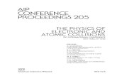 AIP CONFERENCE PROCEEDINGS 205 - uni-muenchen.de · 2013. 1. 21. · aip conference proceedings 205 the physics of electronic and atomic xvi collision international conference s editors: