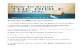 Ten Rules for Bible Interpretation…Ten Rules for Bible Interpretation 1. The Bible must be interpreted with the guidance of the Holy Spirit. 2. The larger context of the passage