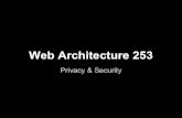 Web Architecture 253 - GitHub Pagesjblomo.github.io/webarch253/slides/Security-Privacy.pdf · 2014. 12. 12. · Web Architecture 253 Web Architecture 253 Web ... your application