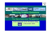 Reducing Aviation Emissions · 2013. 6. 25. · Glare - wing: composite-fuselage: composite or composite + advanced alloy est. structural weight saving » 8% « Materials Baseline