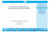 Lump Sum Estimating: Discovery and Simulation · 2016. 8. 30. · June 2012 Research Project Final Report 2012-15. ... The lump sum bidding process is designed to reduce cost overruns