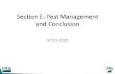 Section E: Pest Management and Conclusion · 2020. 10. 13. · Section E-1: Pest Management Practices: Questions 12 and 13 •Question 12 focusses on how often Best Management Practices