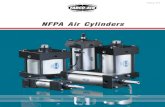 NFPA Air Cylinders · 2019. 8. 12. · NFPA Cylinders Hard (60 Rc) coated I.D. high strength aluminum alloy tube. Head and cap are machined from solid aluminum bar stock and black