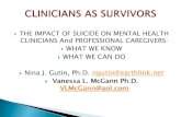 WHAT WE KNOW WHAT WE CAN DO Nina J. Gutin, Ph.D. ngutin ... · 45,000 annual suicides, 1/2 under care of mental health ... PTSD symptoms: intrusive thoughts, dissociative responses,